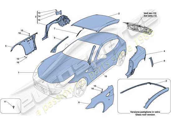 a part diagram from the Ferrari FF parts catalogue