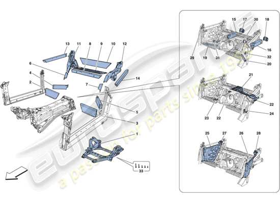 a part diagram from the Ferrari FF parts catalogue