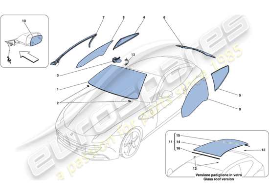 a part diagram from the Ferrari FF parts catalogue