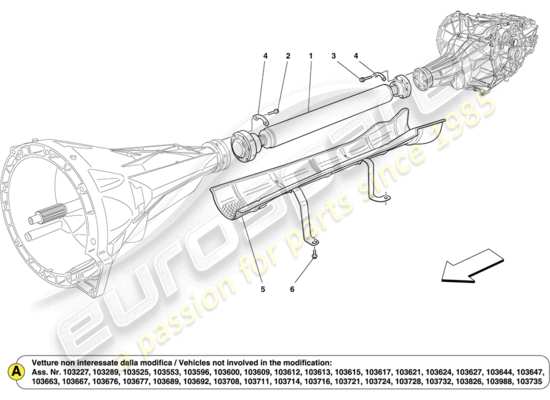 a part diagram from the Ferrari California parts catalogue