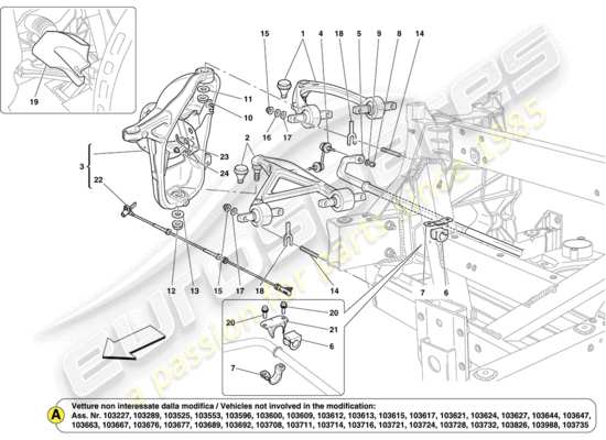 a part diagram from the Ferrari California parts catalogue