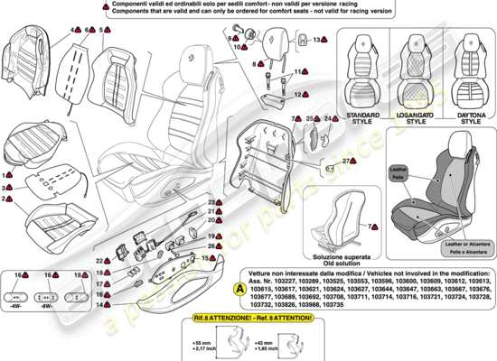 a part diagram from the Ferrari California parts catalogue