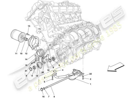 a part diagram from the Ferrari California parts catalogue