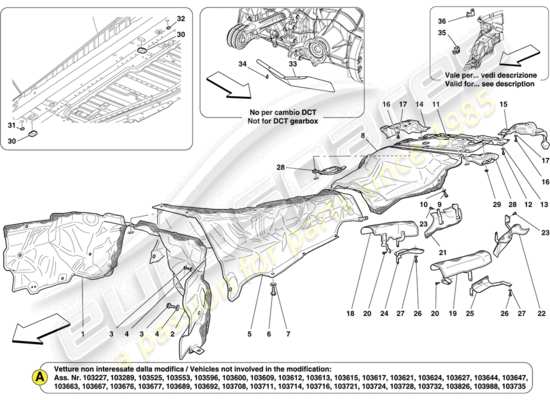 a part diagram from the Ferrari California parts catalogue