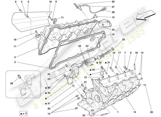 a part diagram from the Ferrari 430 parts catalogue