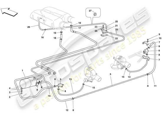 a part diagram from the Ferrari 430 parts catalogue