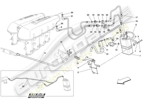 a part diagram from the Ferrari 430 parts catalogue