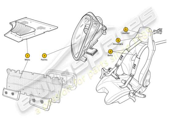 a part diagram from the Ferrari 430 parts catalogue