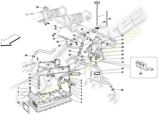 a part diagram from the Ferrari 430 parts catalogue