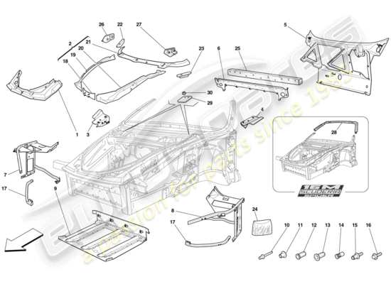 a part diagram from the Ferrari 430 parts catalogue