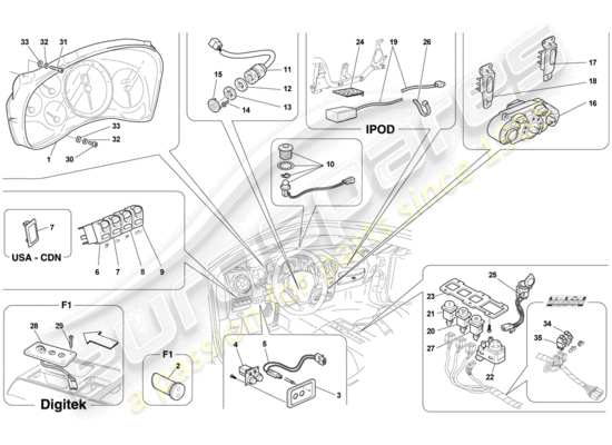 a part diagram from the Ferrari 430 parts catalogue