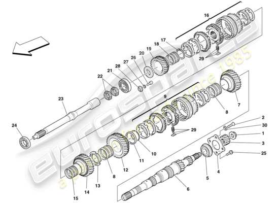 a part diagram from the Ferrari 430 parts catalogue