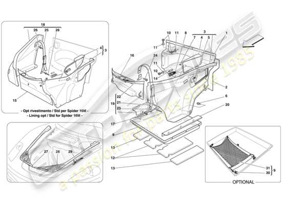 a part diagram from the Ferrari 430 parts catalogue