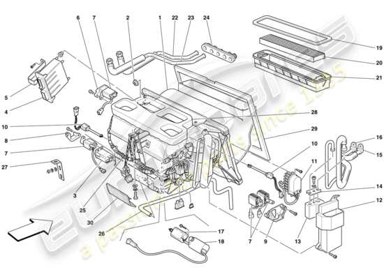 a part diagram from the Ferrari 430 parts catalogue