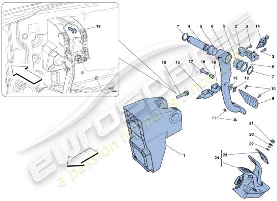 a part diagram from the Ferrari 458 parts catalogue