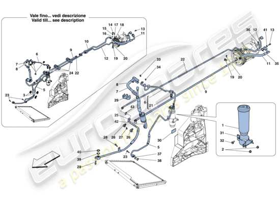 a part diagram from the Ferrari 458 parts catalogue