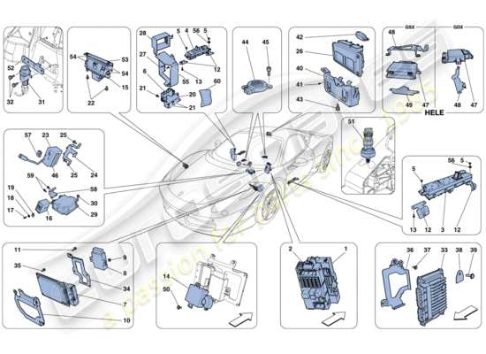 a part diagram from the Ferrari 458 parts catalogue