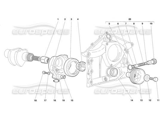 a part diagram from the Lamborghini Diablo parts catalogue