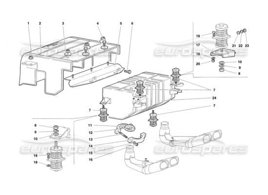 a part diagram from the Lamborghini Diablo parts catalogue