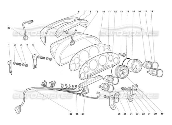 a part diagram from the Lamborghini Diablo parts catalogue