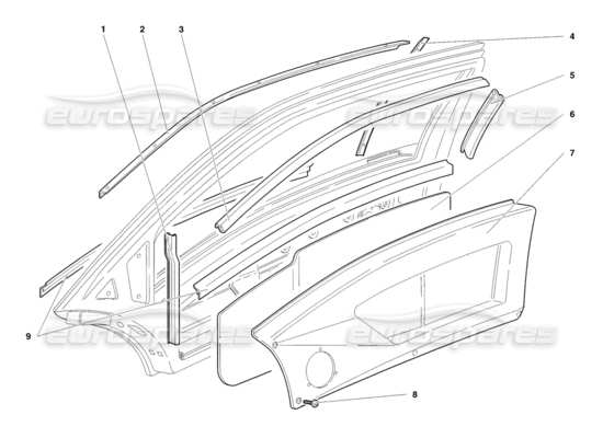 a part diagram from the Lamborghini Diablo parts catalogue