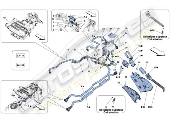 a part diagram from the Ferrari 458 parts catalogue