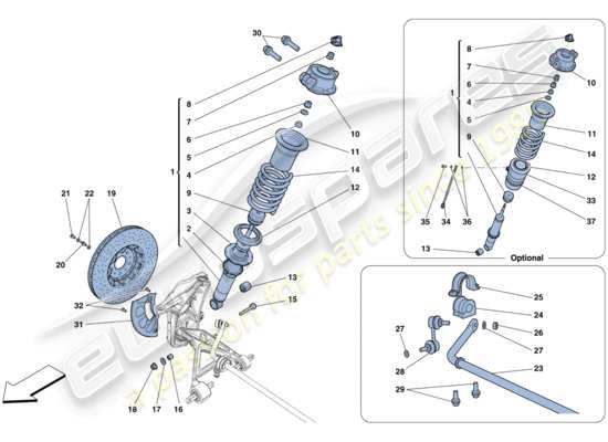 a part diagram from the Ferrari 458 parts catalogue