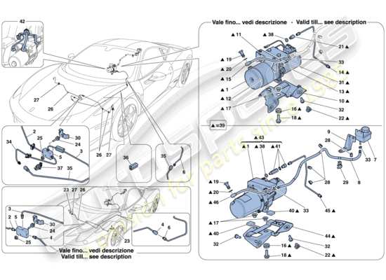 a part diagram from the Ferrari 458 parts catalogue