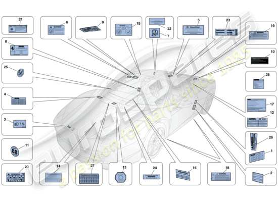 a part diagram from the Ferrari 458 parts catalogue