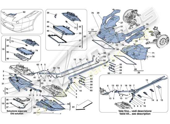 a part diagram from the Ferrari 458 parts catalogue