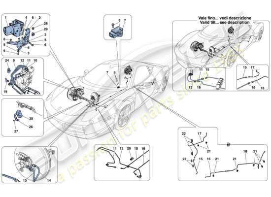 a part diagram from the Ferrari 458 parts catalogue