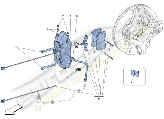 a part diagram from the Ferrari 458 parts catalogue