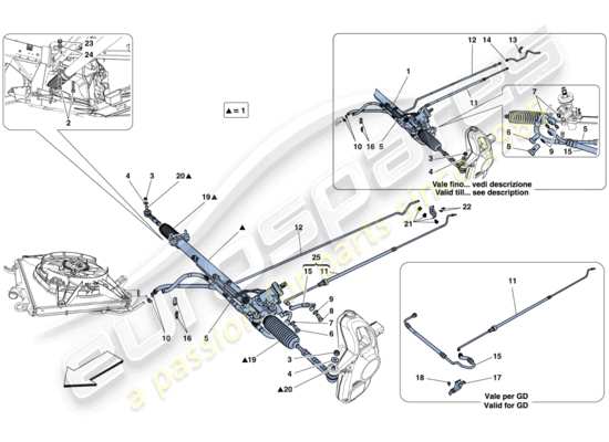 a part diagram from the Ferrari 458 parts catalogue