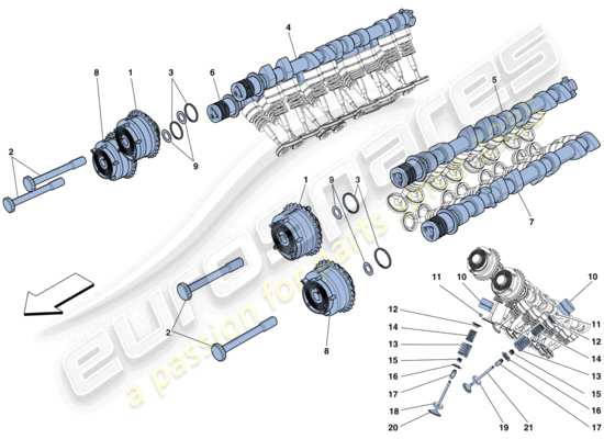 a part diagram from the Ferrari 458 parts catalogue