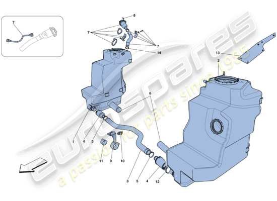 a part diagram from the Ferrari 458 parts catalogue