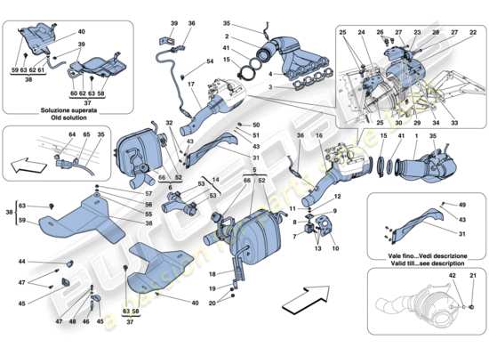 a part diagram from the Ferrari 458 parts catalogue