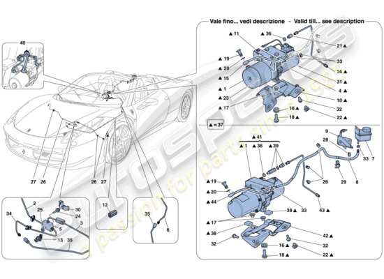 a part diagram from the Ferrari 458 parts catalogue