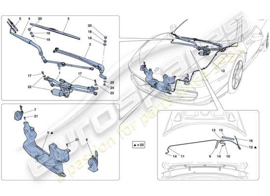 a part diagram from the Ferrari 458 parts catalogue