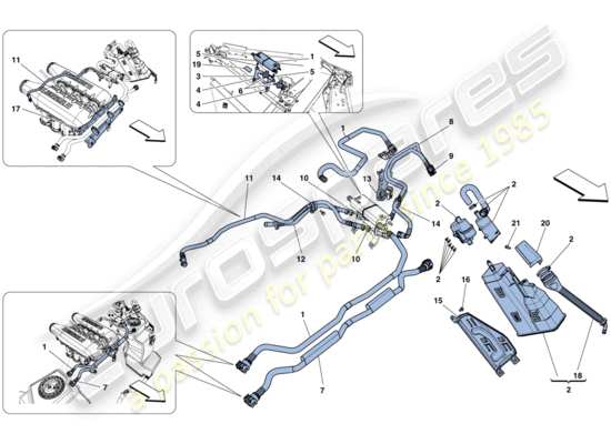 a part diagram from the Ferrari 458 parts catalogue