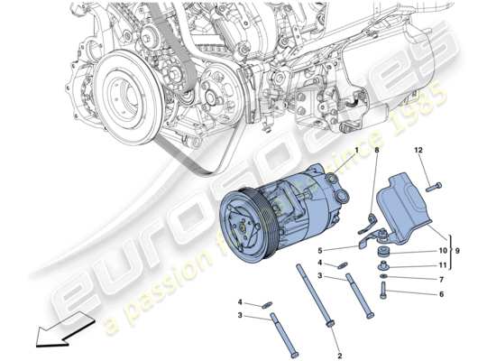 a part diagram from the Ferrari 458 parts catalogue