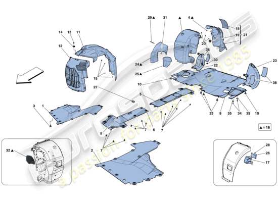 a part diagram from the Ferrari 458 parts catalogue