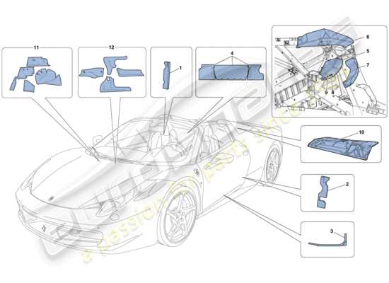 a part diagram from the Ferrari 458 parts catalogue