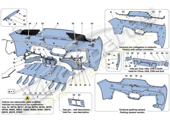 a part diagram from the Ferrari 458 parts catalogue