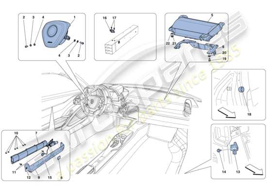 a part diagram from the Ferrari 458 parts catalogue