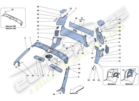 a part diagram from the Ferrari 458 parts catalogue