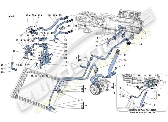 a part diagram from the Ferrari California parts catalogue