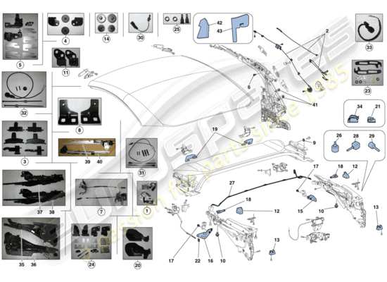 a part diagram from the Ferrari California parts catalogue