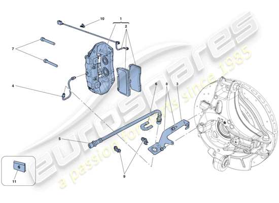 a part diagram from the Ferrari California parts catalogue