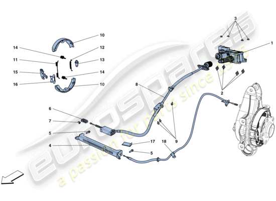 a part diagram from the Ferrari California parts catalogue