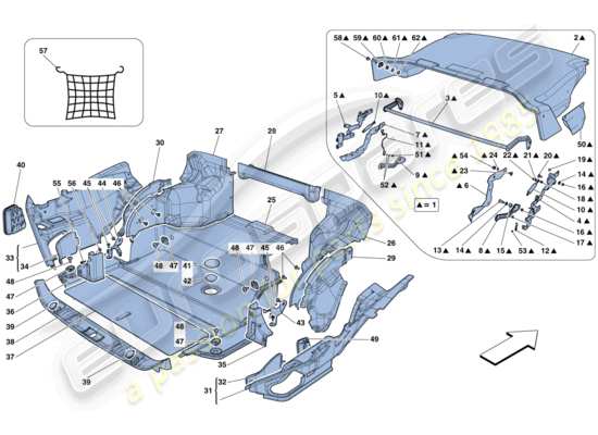 a part diagram from the Ferrari California parts catalogue